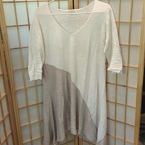 EILEEN FISHER Two tone summer sweater tunic
